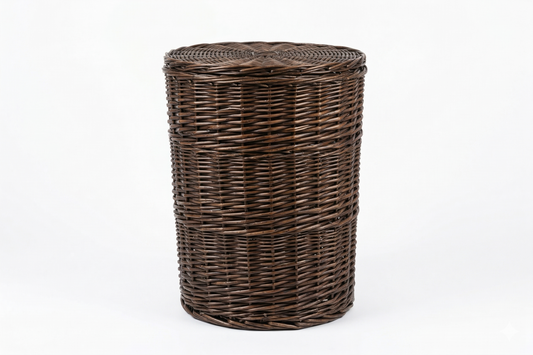 Cesto de ropa marrón