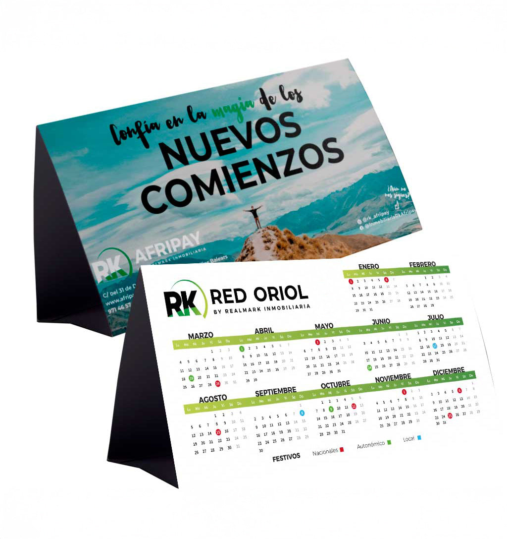 CALENDARIOS MESA (Piramide automontable) A