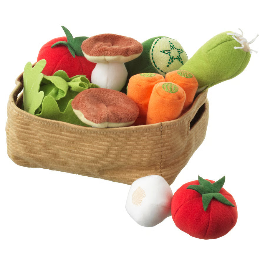 Cesta de verduras peluche
