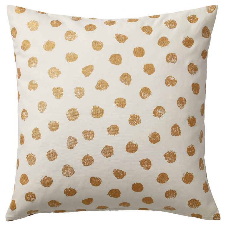 50x50cm cojín puntos dorados