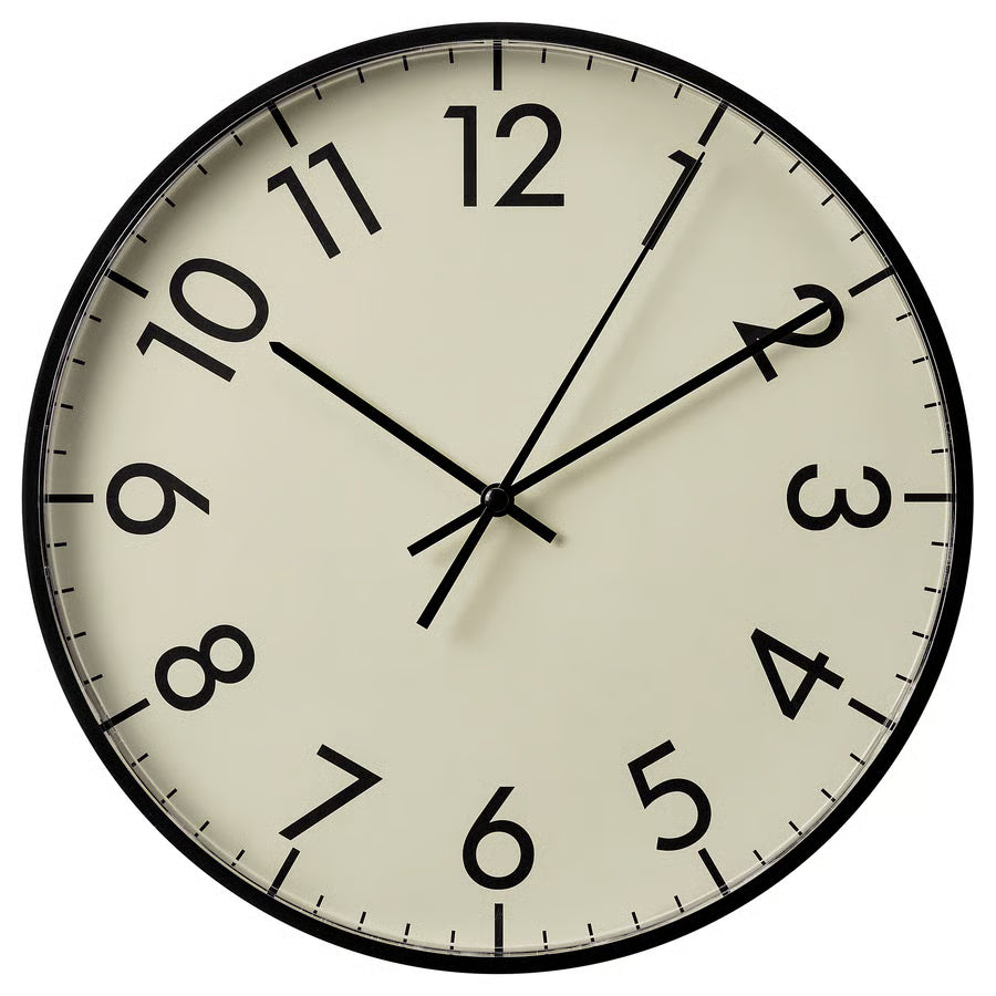 Reloj de pared 28 cm negro/beige