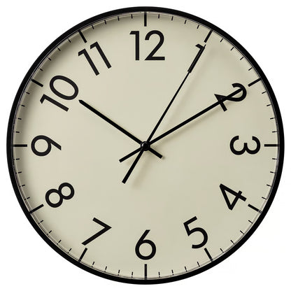Reloj de pared 28 cm negro/beige