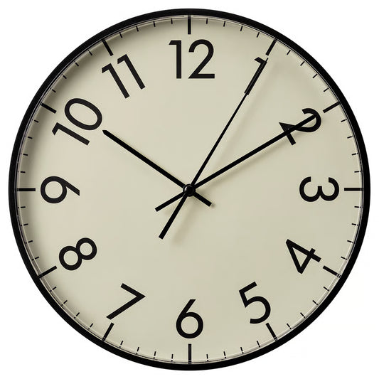 Reloj de pared 28 cm negro/beige