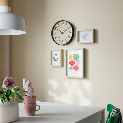 Reloj de pared 28 cm negro/beige
